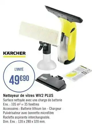 Géant Casino Karcher nettoyeur de vitres wv2 plus offre