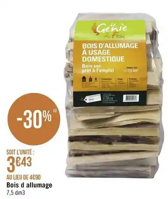 Géant Casino Bois d'allumage offre