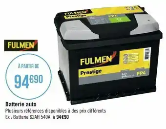 Géant Casino Fulmen batterie auto offre