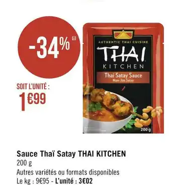 Thai kitchen sauce thaï satay