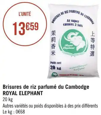 Géant Casino Elephant brisures de riz parfumé du cambodge offre