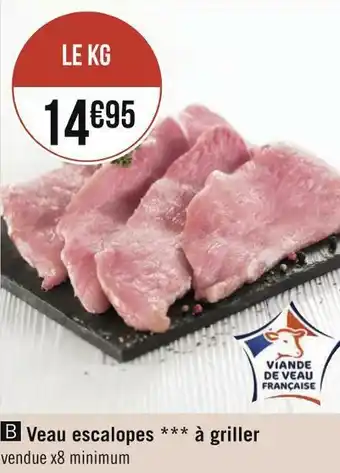 Veau escalopes à griller