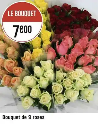 Géant Casino Bouquet de 9 roses offre