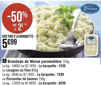 Géant Casino Briau brandade de morue parmentière offre