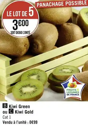 Géant Casino Kiwi green ou kiwi gold offre