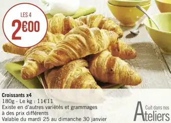 Géant Casino Croissants x4 offre