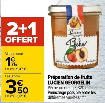 Carrefour Lucien georgelin préparation de fruits offre