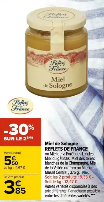 Carrefour Reflets de france miel de sologne offre