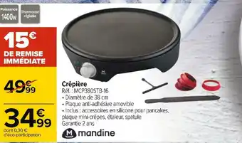 Carrefour Mandine crêpière offre