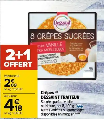 Carrefour Dessaint crêpes offre