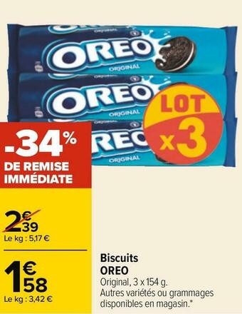 Carrefour Oreo biscuits offre