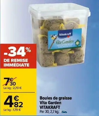 Vitakraft boules de graisse vita garden