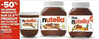 Nutella bon plan sur le 2ème produit sur toutes les pâtes a tartiner nutella