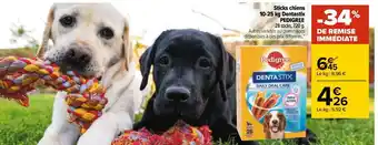 Carrefour Pedigree sticks chiens 10-25 kg dentastix offre