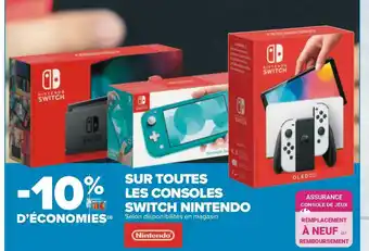 Carrefour Nintendo bon plan sur toutes les consoles switch nintendo offre