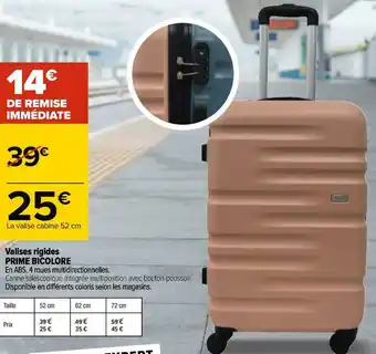 Carrefour Prime bicolore valises rigides offre