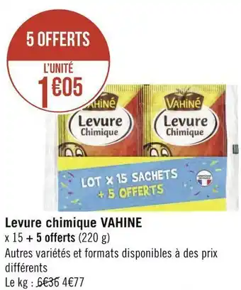 Vahine levure chimique