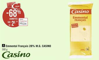 Géant Casino Casino emmental français 28% m.g. offre
