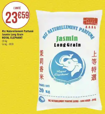 Géant Casino Royal elephant riz naturellement parfumé jasmin long grain offre