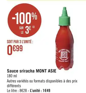 Mont asie sauce sriracha
