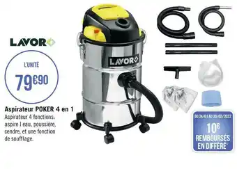 Géant Casino Lavor aspirateur poker 4 en 1 offre