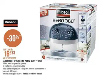 Géant Casino Rubson absorbeur d’humidité aero 360° 40m2 offre