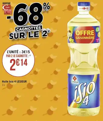 Géant Casino Lesieur huile isio 4 offre