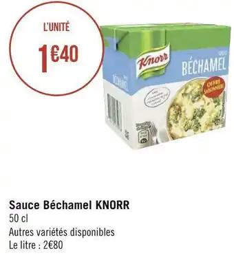 Knorr sauce béchamel