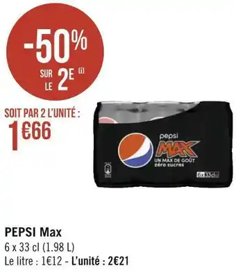 Géant Casino Pepsi pepsi max offre