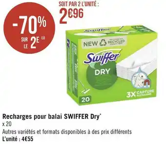 Géant Casino Swiffer recharges pour balai dry* offre