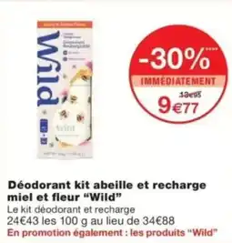 Monop' Déodorant kit abeille et recharge miel et fleur wild offre