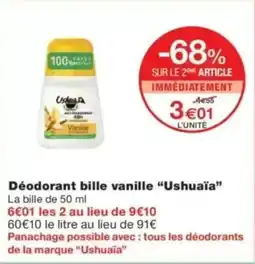 Monop' Déodorant bille vanille ushuaïa offre