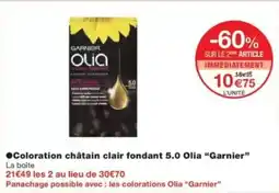 Monop' Coloration châtain clair fondant 5.0 olia garnier offre