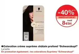 Monop' Coloration crème suprême châtain profond schwarzkopf offre