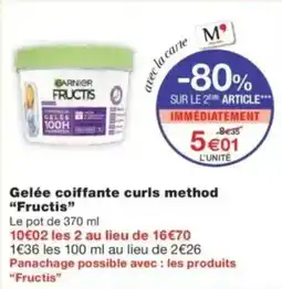 Monop' Gelée coiffante curls method fructis offre
