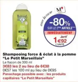 Monop' Shampooing force & éclat à la pomme le petit marseillais offre