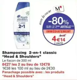 Monop' Shampooing 2-en-1 classic head & shoulders offre