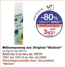 Monop' Shampooing sec original batiste offre