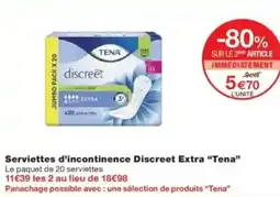 Monop' Serviettes d'incontinence discreet extra tena offre