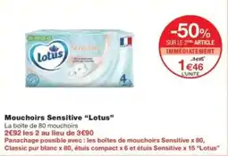 Monop' Mouchoirs sensitive lotus offre