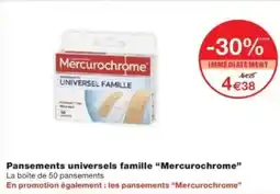 Monop' Pansements universels famille mercurochrome offre