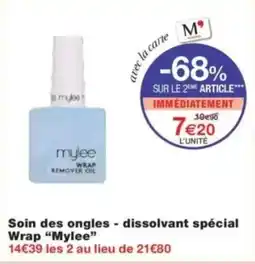 Monop' Soin des ongles dissolvant spécial wrap mylee offre