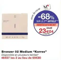 Monop' Bronzer 02 medium korres offre