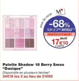 Monop' Palette shadow 18 berry smoo dasique offre