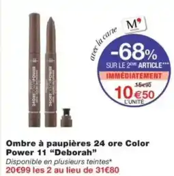 Monop' Ombre à paupières 24 ore color power 11 deborah offre