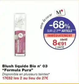 Monop' Blush liquide bio n° 03 formula pura offre