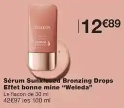 Monop' Sérum sunkissed bronzing drops effet bonne mine weleda offre