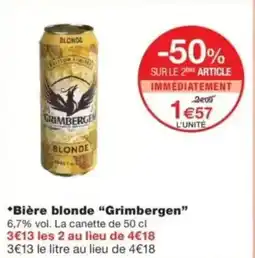 Monop' Bière blonde Grimbergen offre