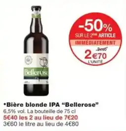 Monop' Bière blonde ipa bellerose offre