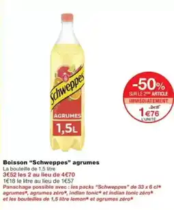 Monop' Boisson schweppes agrumes offre